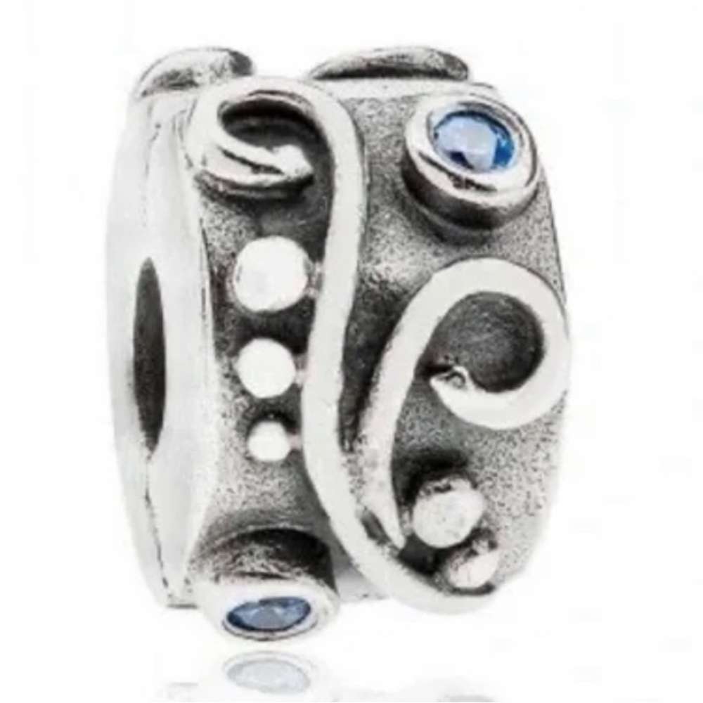 Pandora Blue Tendril Clip Charm